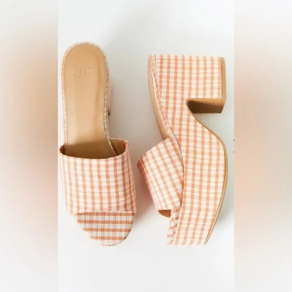 🌹NIB:JUSTFAB ESMIE BLOCKED HEEL PLATFORM SANDALS - Picture 2 of 12